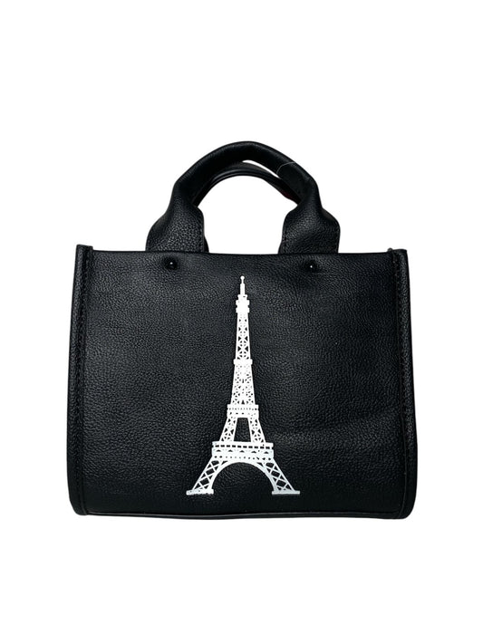 Bolso Negro con Estampado de la Torre Eiffel ⭐⭐⭐⭐⭐